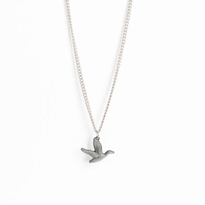 Duck It Silver - Stainless Steel Necklace