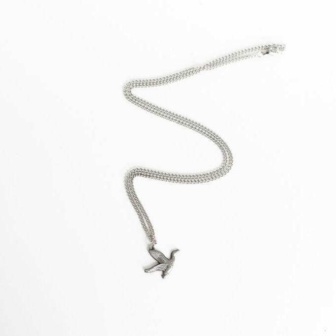 Duck It Silver - Stainless Steel Necklace
