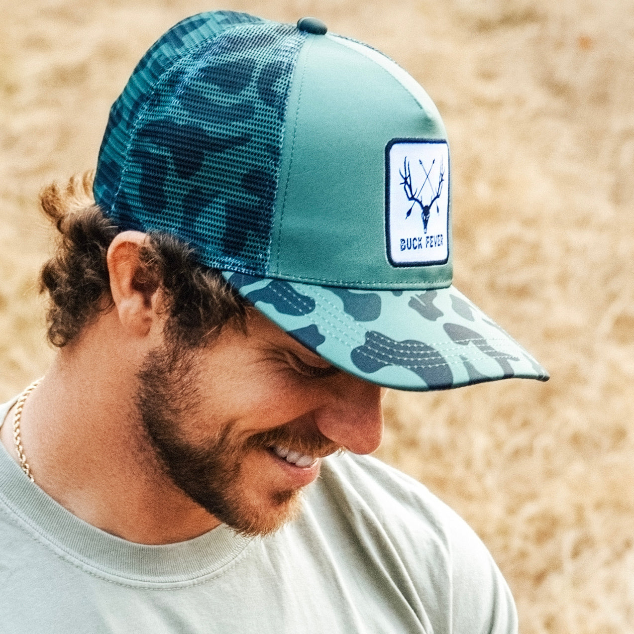 "Buck Fever" Camo Trucker Bucket