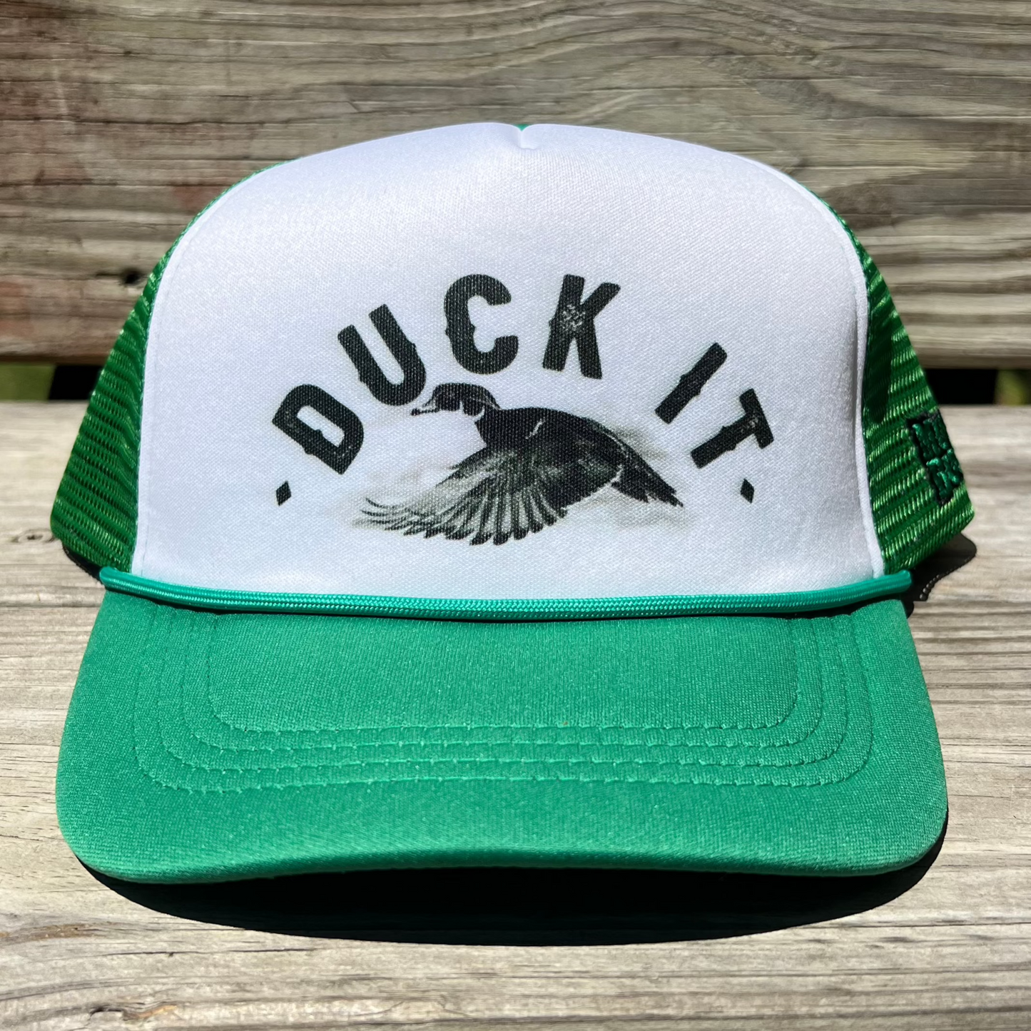 "Duck it" Green Trucker Hat