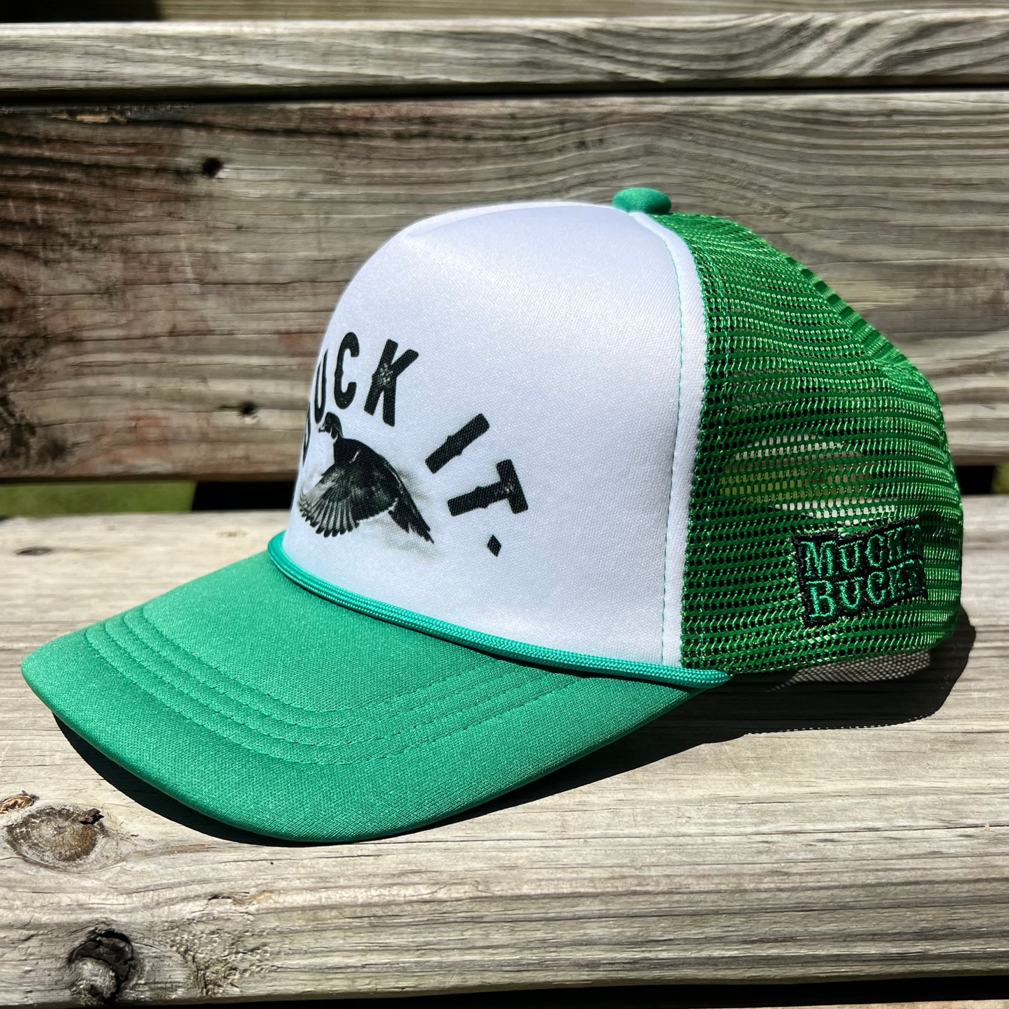 "Duck it" Green Trucker Hat