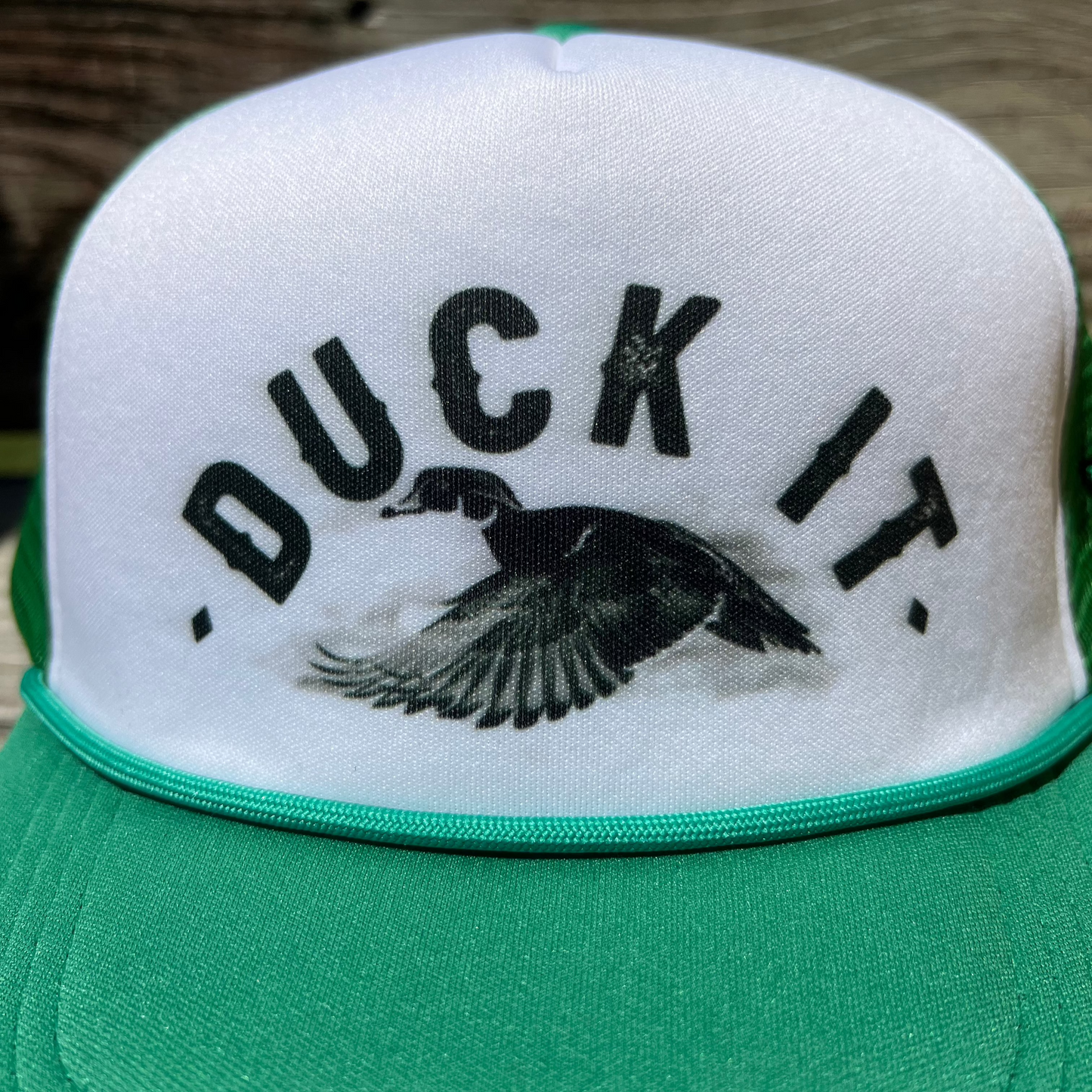 "Duck it" Green Trucker Hat