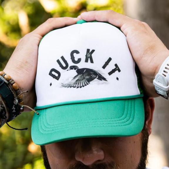 "Duck it" Green Trucker Hat