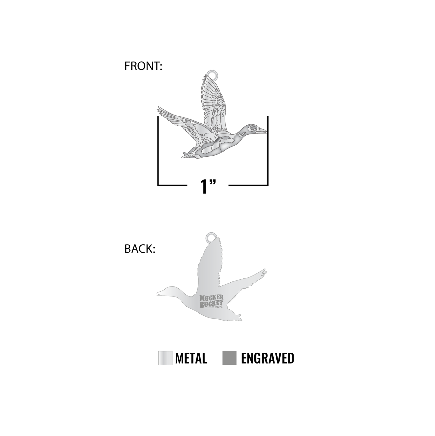 Duck It Silver - Stainless Steel Necklace