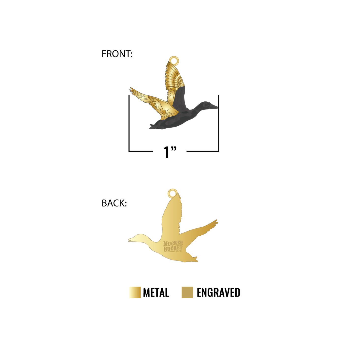 Duck It Golden Wings - Stainless Steel Necklace