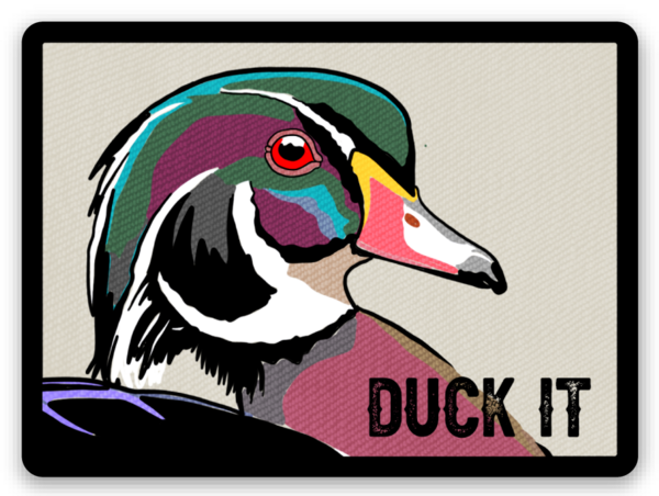 "Duck It" Wood Duck Sticker