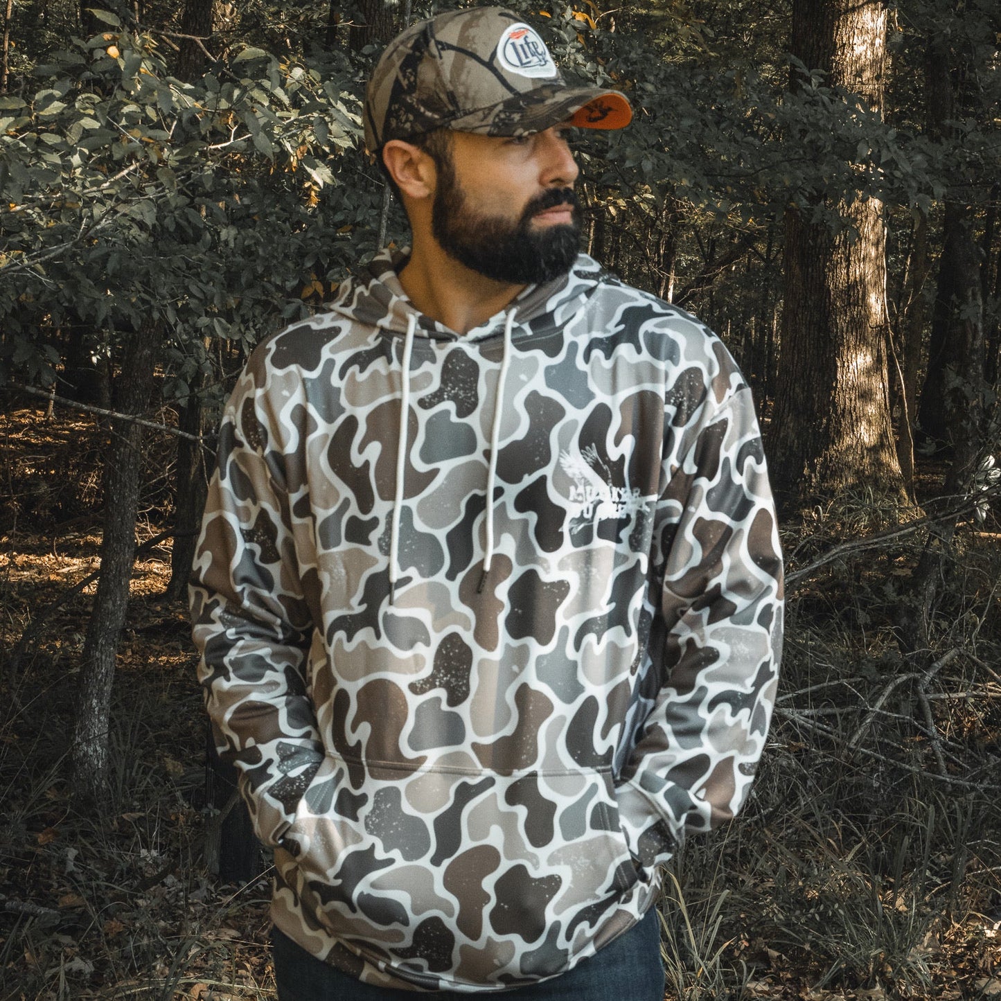 Wood Ducks Premium Athletic Duck Camo Hoodie