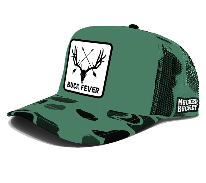Hunter Orange Trucker Hat - White Tail Deer Design – Mucker Bucket