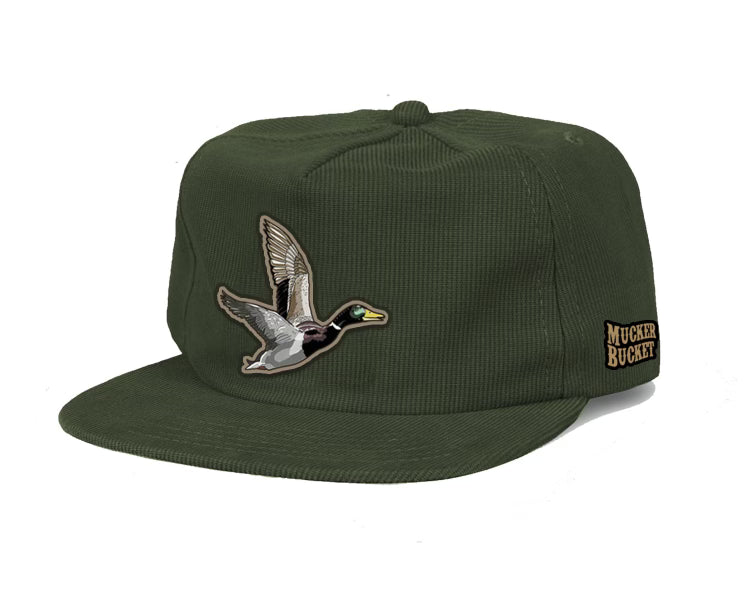 Flat Brim Corduroy Hat - Duck Design – Mucker Bucket